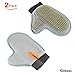 2 Pack 3-in-1 Grooming Glove - Pet Grooming Tool + Furniture Hair Remover Mitt + Men Shampoo Scalp Massage Brush For Cat & Dog with Long Hair - Gentle Shedding Brush - Soft Groomer Mitt