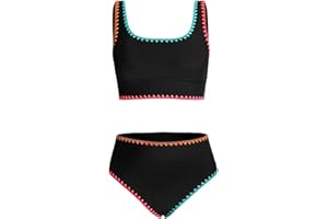 blibean Teen Girls Swimsuits Two Piece Bikini Sets with Chest Pad Size 6-15 Years