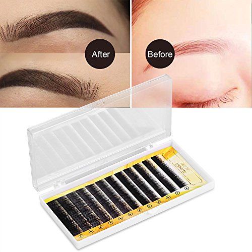 Ruiqas False Eyebrow, Mixed Black False Eyebrow Extension Fake Eyebrow Enhancer Individual Eyebrows 5-8mm - Thumbnail 3
