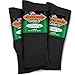 Extra Wide Lightweight Cotton Crew Comfort Fit Dress Socks (Pack of 3) Made in The USA (Black - Large)