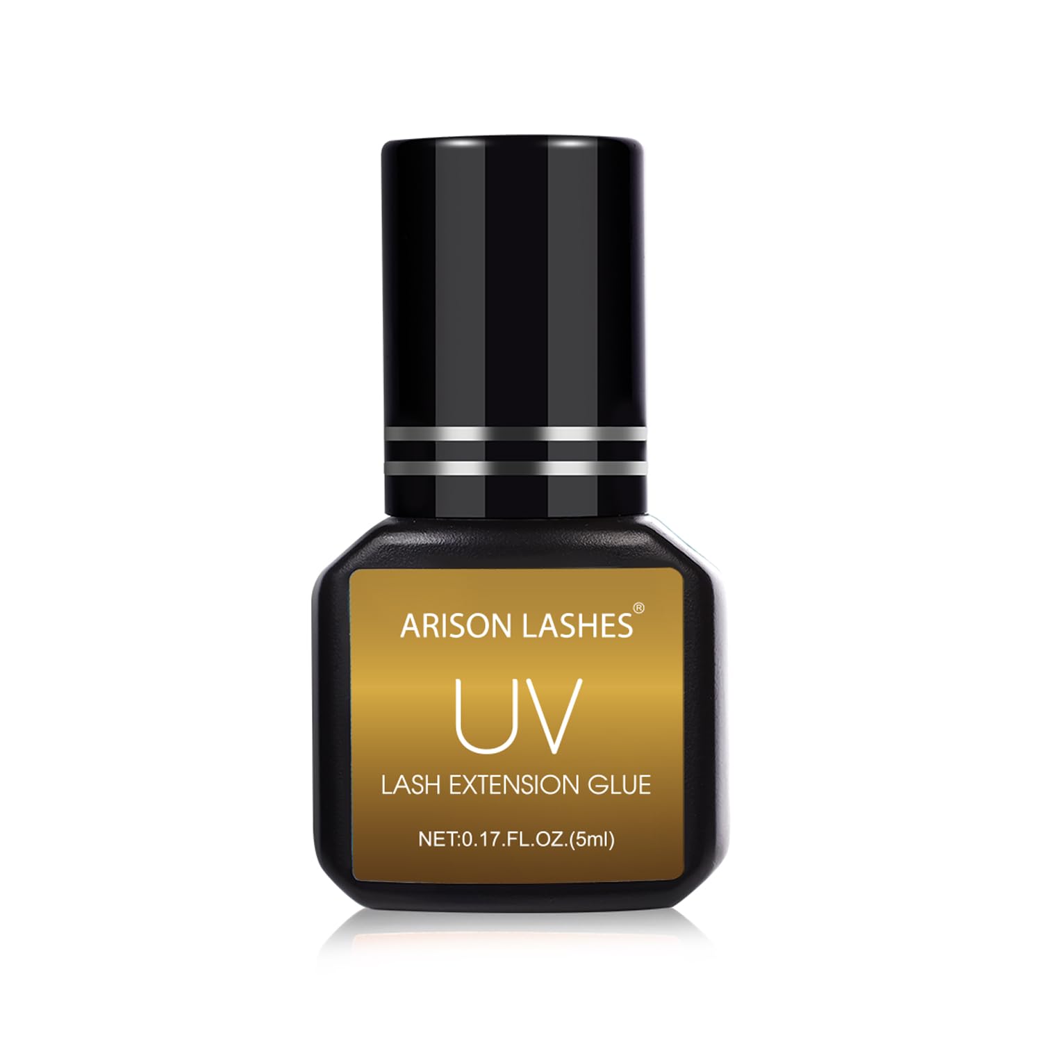 Photo 1 of Arison Lashes UV Eyelash Extension Glue Safe and Mild Without Irritation Retention Maximum Adhesion for Semi-Permanent Extensions Profe?Black Bottle Brown?