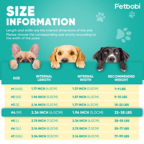 Petbobi Waterproof Dog Shoes Fluorescent Orange Dog Boots Velcro and