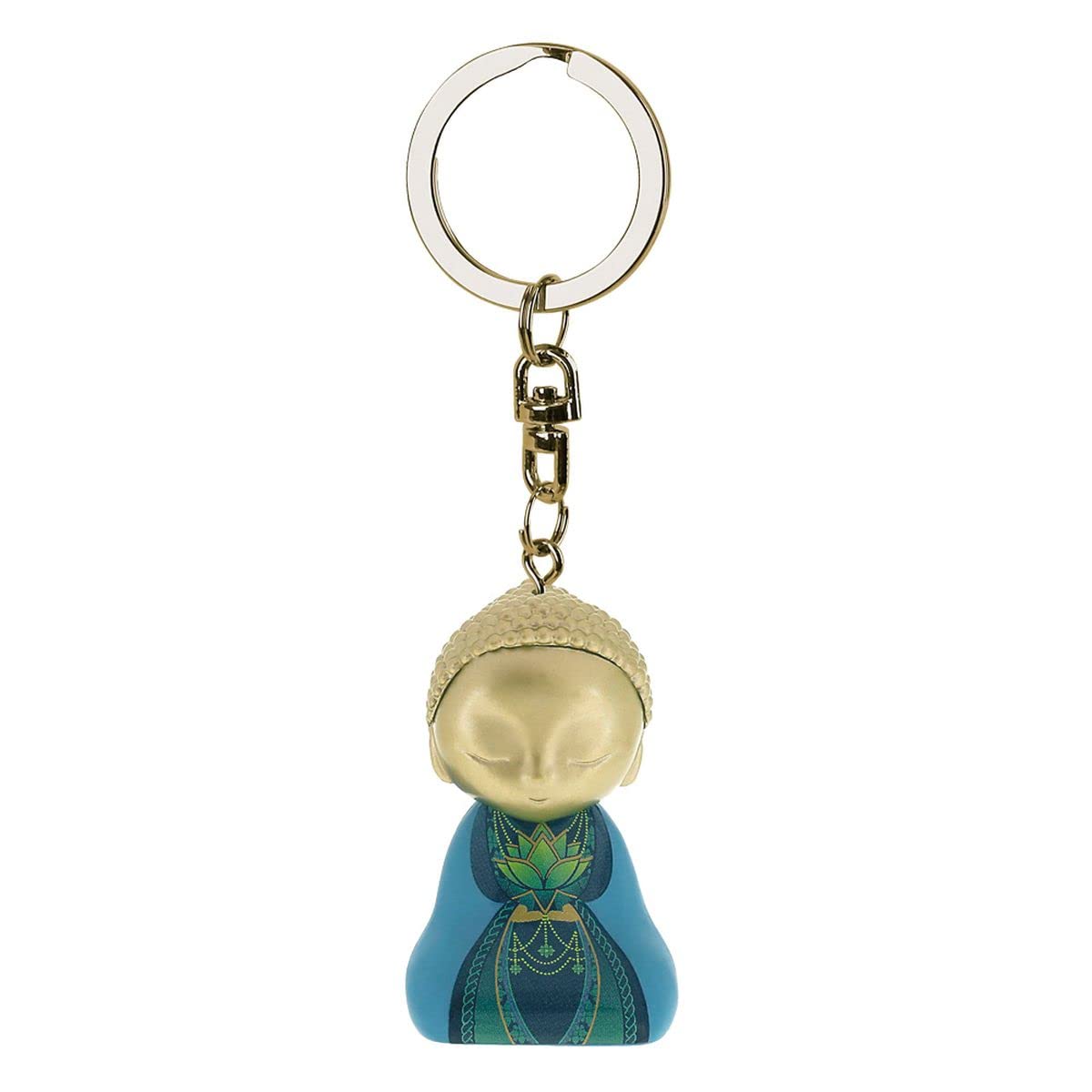 Little Buddha Keyring "Enjoy Every Second" [French Language]
