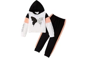 Axumity Toddler Baby Girls Clothes Long-sleeve Tie Dye Hoodie Sweatshirt Joggers Pants Hooded Outfits Set