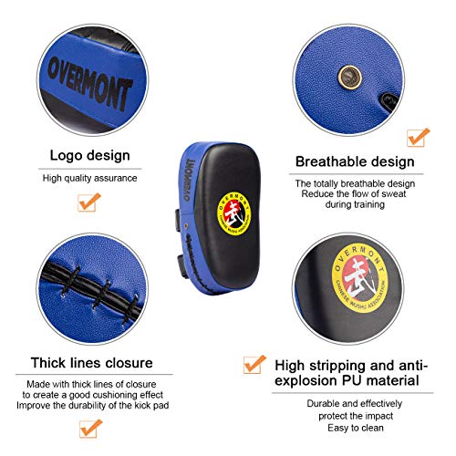 image for Overmont Taekwondo Kick Pad with Curved Punching Surface Karate Kickin