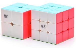 CuberSpeed Bundle QY Toys 3x3 Stickerless with 2x2 Speed Cube Speed Cube Set 2x2 3x3 Magic Cube