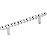 Amerock 5-1/16" Bar Pulls Polished Chrome Drawer Pull | 5-1/16 inch (128mm) Center-to-Center Mounting Distance and 7-3/8 inches Overall Length, Durable Carbon Steel Cabinet Hardware