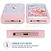 ULAK iPhone SE Case, iPhone 5 5S Case, Heavy Duty Protection Case with Hybrid High Soft Silicone + Hard PC Case Slim Fit for Apple iPhone 5/5S/SE (Minimal Rose Gold Stripes)