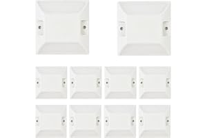 WOKYO Road Reflectors 4 by 4 Inch, 10 Pack Commercial Driveway Reflectors White Reflective Road Driveway Pavement Studs Ground Markers Reflectors Waterproof
