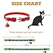 KOOLTAIL Christmas Breakaway Cat Collar with Bell - 4 Pack Safety for Cat&Dog Kitten Collars Red and Green