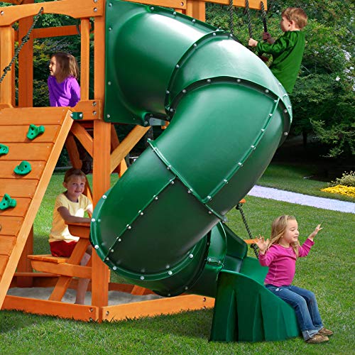 Gorilla Playsets 010053AP Mountaineer Treehouse Wood Swing Set with
