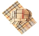 Big Apple newsboy hat cap with scarf cashmere Designer Inspired Plaid