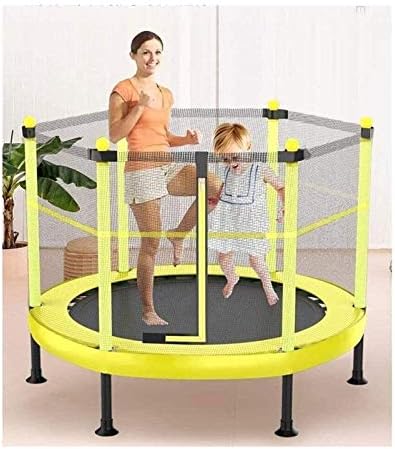 トランポリン セーフティネット付き 室内用トランポリン 屋外用トランポリン 家庭用 安全や静音の設計 キッズトランポリン 600ポンド負荷の安全エンクロージャネット屋内または屋外のトランポリンで子供のトランポリンエクササイズ折り畳み式の60インチ 室内 屋外遊具 ご