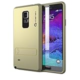 Note 4 Case, Ghostek Bullet Gold Samsung Galaxy Note 4 Case W/ Note 4 Screen Protector - Lifetime Warranty - Slim Armor 4 Layer Protective Fitted Smooth Cover Case for Galaxy Note 4 GHOCAS207