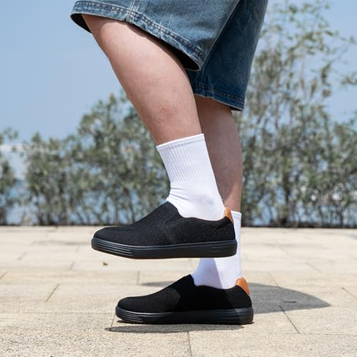 konhill Men Casual Breathable Comfortable Mesh Walking Shoes Dress Sneaker Loafers Slip On Shoes Trainers