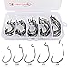 Sougayilang Fishing Hooks High Carbon Steel Worm Senko Bait Jig Fish Hooks with Plastic Box