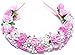 Dolyacrystal Crown Flower Women Baby Girl White Pink Handmade