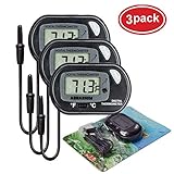 AUTIDEFY LCD Digital Aquarium Thermometer Fish Tank Water Terrarium Temperature (3 Pack)