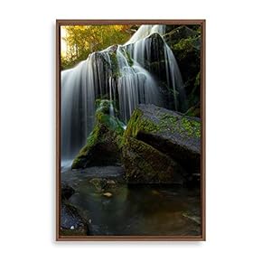 Framed Canvas Wall Art Waterfall Canvas Prints Home Artwork Decoration for Living Room,Bedroom - 16x24 inches
