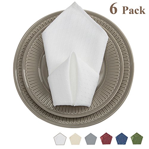 Veeyoo 20x20 cloth napkins waffle jacquard polyester sp…
