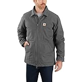 Carhartt Men's Loose Fit Washed Duck Sherpa-Lined Coat
