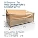 Budge All-Seasons Outdoor Patio Loveseat Cover, Extra Large (Tan) (P3W03SF1)