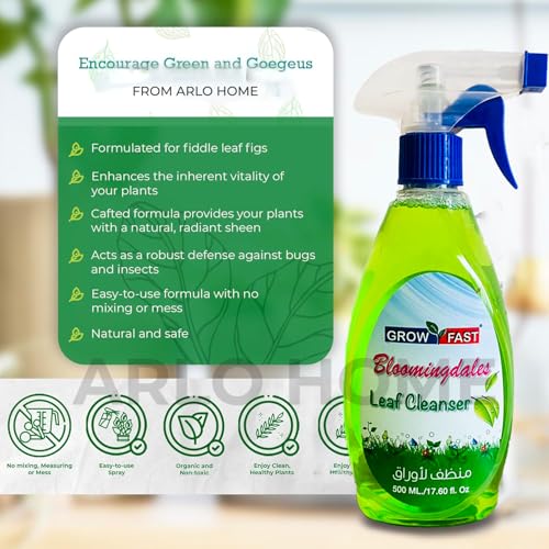 Organic Leaf Spray Cleanser Blooming dales (500 ml) Natural Indoor Plant Leaf Shine Spray for Houseplants Indoor and Outdoor Fresh Clean Plant For Home & Office Use