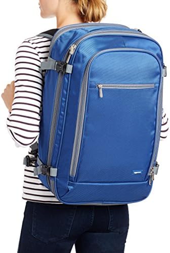 AmazonBasics Carry-On Travel Backpack - Navy Blue 3 AmazonBasics Carry-On Travel Backpack - Navy Blue
