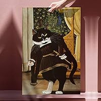 Canvas Wall Art Cute Cat Canvas Prints Home Artwork Decoration for Living Room,Bedroom - 12x18 inches