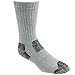 Working Person's 8766 Grey 4-Pack Steel Toe Crew Socks - Made In The USA (Large)
