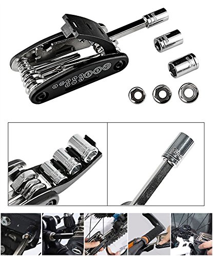 ziyue Bicycle Tool Multi-Function Bike Cycling Bikes Tires Tool,Mechanic Repair Tools Kits With 4 pcs Tire Pry Bars Rods (Tyre Paste + Tool Kits) - Thumbnail 6