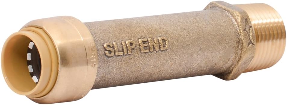 SharkBite U3120LFA 1/2-Inch 1/2" Push-To-Connect Slip Coupling x NPT Male Adapter