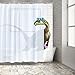 BLEUM CADE Funny Bathing Dinosaur Shower Curtain Bathroom Curtain with 12 Hooks, Durable Waterproof Animal Fun Bath Curtain