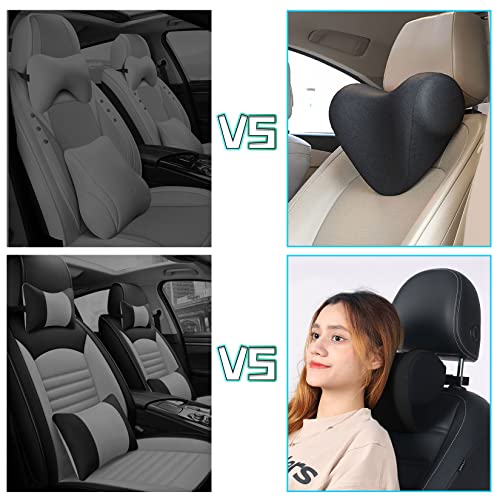 ANAOER Car Neck Pillow Adjustable, Auto Seat Headrest Pillow for Driver