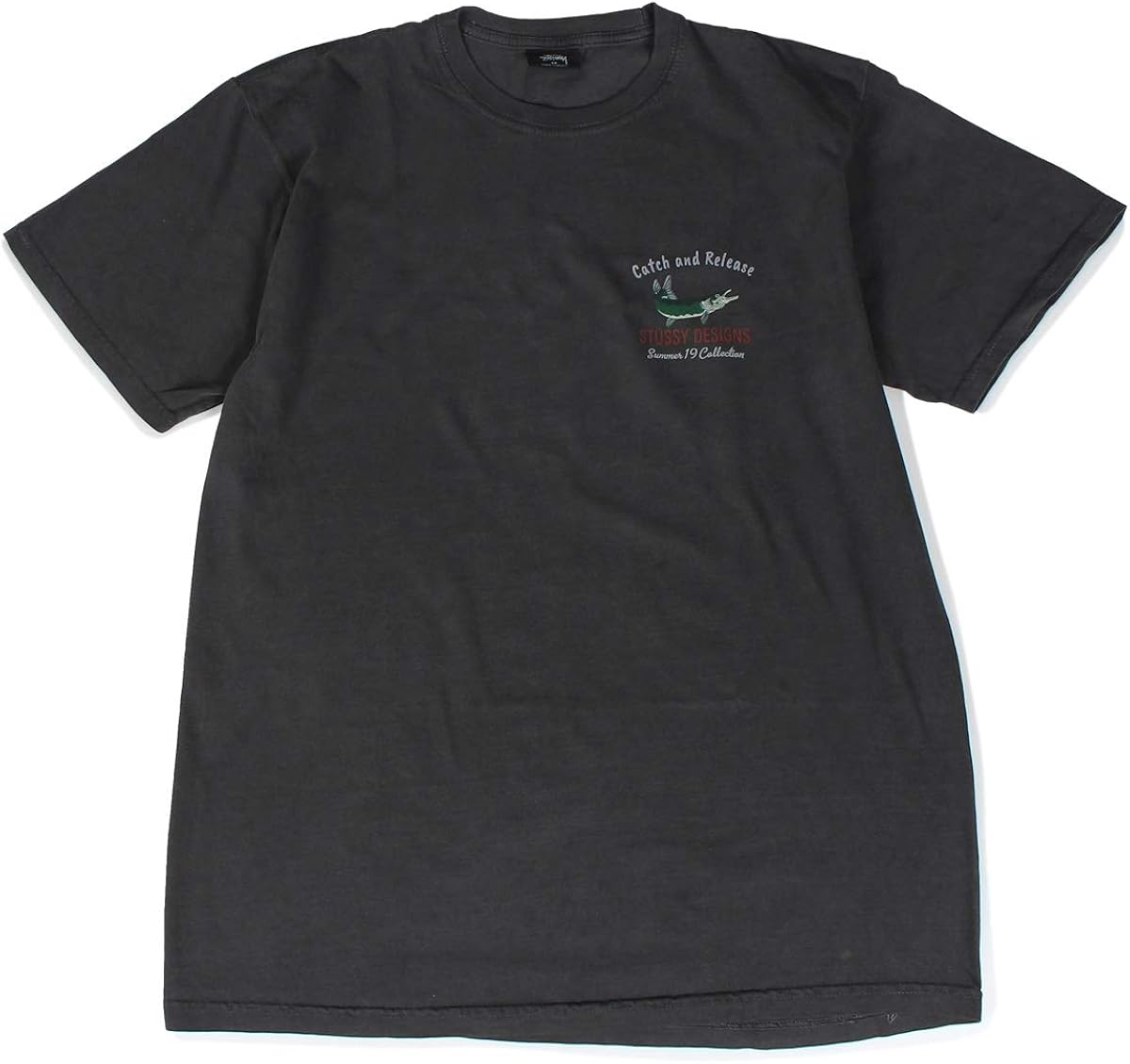 Amazon ステューシー Stussy Tシャツ 半袖 Catch Release Pig Dyed Tee ブラック L 並行輸入品 Tシャツ カットソー 通販
