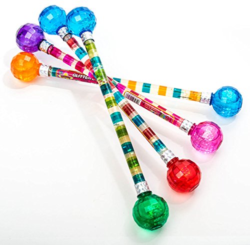 2GoodShop Cheerleader Baton Dance Twirling Glitter Baton for Girls Great for Marching Bands Sport Games and Parades Comes in 4 Styles Pack of 6 | Item #2803