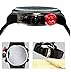 Weide Mens Red Theme Black Dial Dual Time Display Wrist Watch WH2309BR