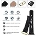 Fullmosa Leather Bands Compatible with Apple Watch Band 49mm 46mm 45mm 44mm 42mm for Men Women, Top Grain Genuine Leather Strap for iWatch Ultra 2/Ultra/10/9/8/7/6/5/4/3/2/1/SE2/SE, Black/Black