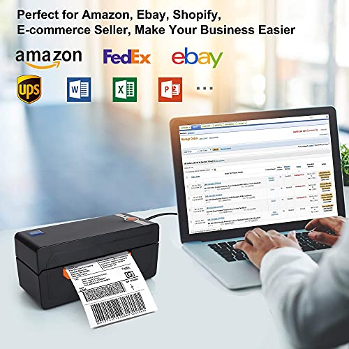 Thermal Label Printer, 4x6 Shipping Label Printer with High Speed 150mm/s, Address Postage Barcode Mailing Printer for USPS, Amazon, Ebay, Shopify, FedEx Labeling, Work with Windows, Mac System