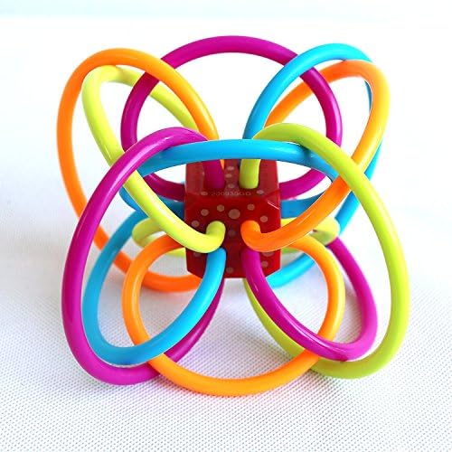 4.5" Diameter Winkel Rattle and Sensory Teether Activity Toy - ILILI