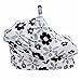 Arnzion Baby Hooded Towels for Girls Floral Babies Car Seat Protector Infant Bating Towels for Girls (Black)