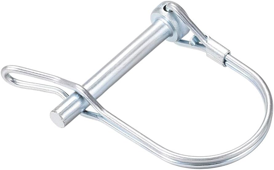 uxcell Shaft Locking Pin w Ear - 6mm x 45mm Coupler Pin for Farm Trailers Wagons Lawn Garden in Arch Round