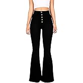 TTFIFENG Flare Jeans for Women, Women's High Waist Stretch Bell Bottom Jeans Black Flare Bootcut Denim Jeans Pants