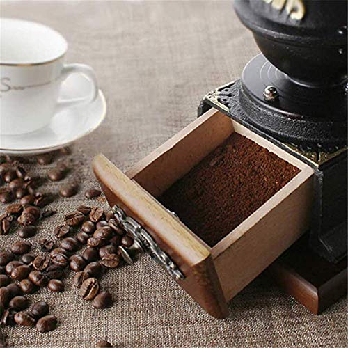 Nfudishpu Manuelle Kaffeemühle, Retro Deign Kaffeemühle, Original Birkenkaffeemühle mit keramischem Präzisionsmahlkern… – Bild 3