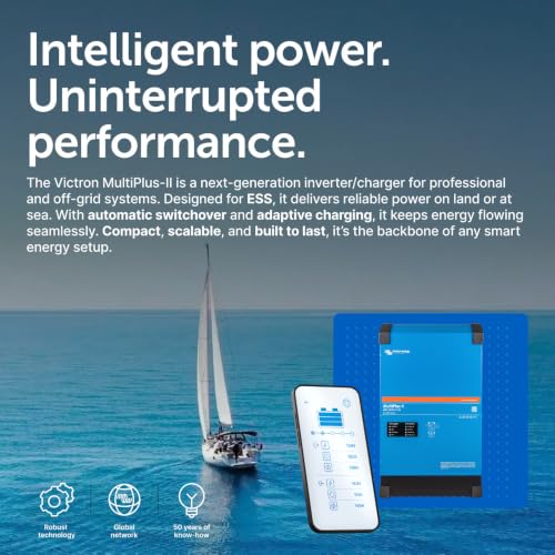Victron Energy MultiPlus-II Power Inverter 120V, 5000VA 48-Volt | Pure Sine Wave Inverter Charger for 70 amp Battery