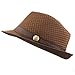 The Hat Depot Light Weight Classic Soft Cool Mesh Crushable Fedora hat (L/XL, Brown)