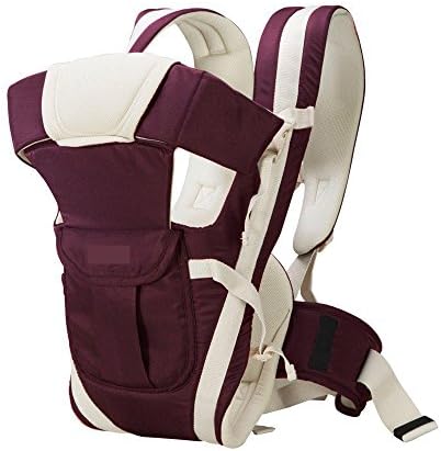 John Richard Adjustable Hands-Free 4-In-1 Front Baby Carrier Bag With Waist Belt (Purple)