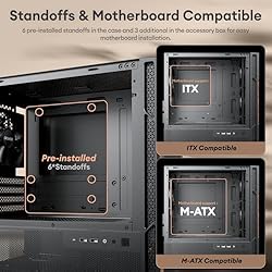Okinos Genuine Walnut Wood Micro ATX Case, MATX PC