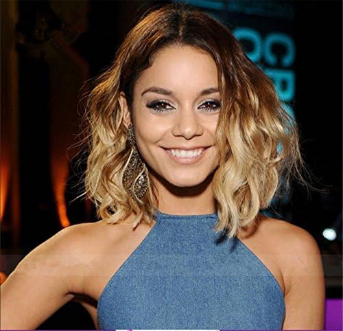 ATOZWIG Ombre Short Body Wave Hair Lace Front Wig Honey Blonde Bob Wig Synthetic Lace Wig Heat Resistant Fiber Wigs For Women
