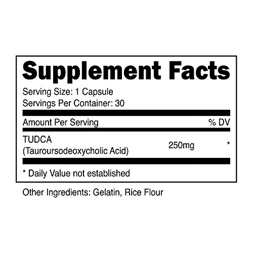 Nutricost Tudca 250mg, 30 Capsules (Tauroursodeoxycholic Acid)